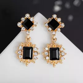 Серьги со стразами