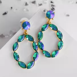 Серьги со стразами