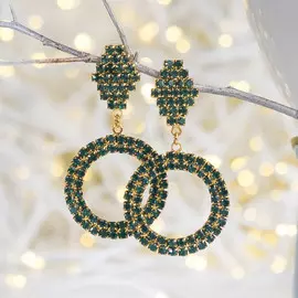 Серьги со стразами