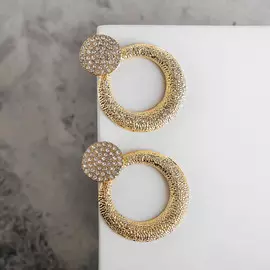 Серьги со стразами