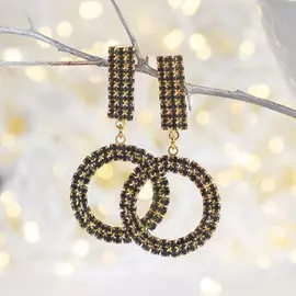 Серьги со стразами