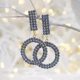 Серьги со стразами