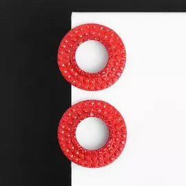 Серьги со стразами