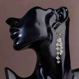 Серьги со стразами