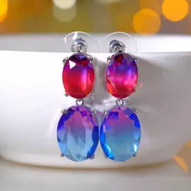 Серьги со стразами