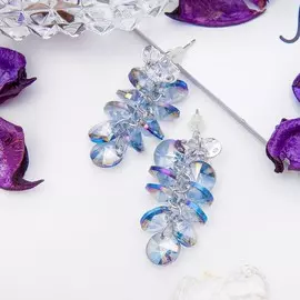 Серьги со стразами