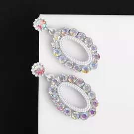 Серьги со стразами