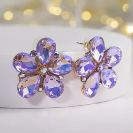 Серьги со стразами