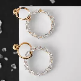 Серьги со стразами