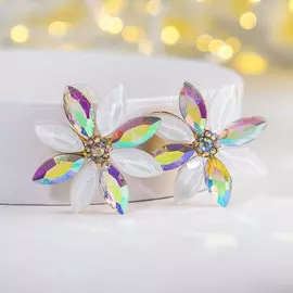 Серьги со стразами