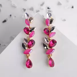 Серьги со стразами