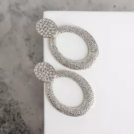 Серьги со стразами