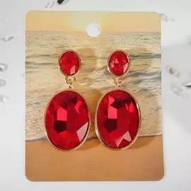 Серьги со стразами