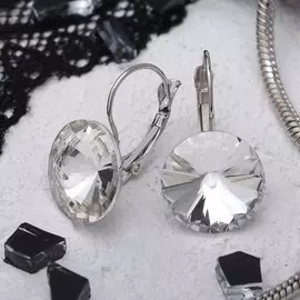 Серьги со стразами