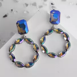 Серьги со стразами