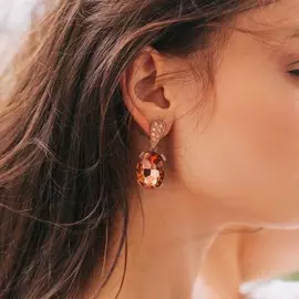 Серьги со стразами