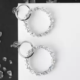 Серьги со стразами