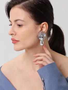 Серьги со стразами