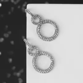 Серьги со стразами