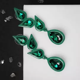 Серьги со стразами