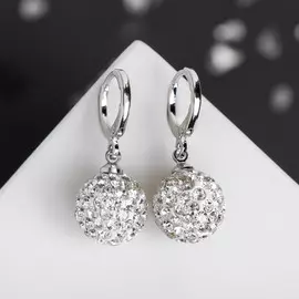 Серьги со стразами