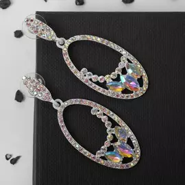 Серьги со стразами