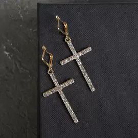 Серьги со стразами