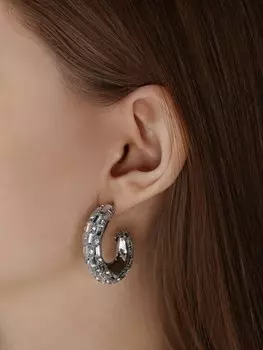 Серьги со стразами qf