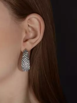 Серьги со стразами qf