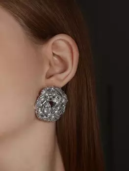 Серьги со стразами qf