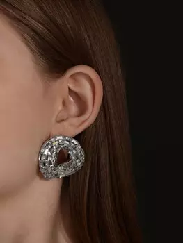 Серьги со стразами qf