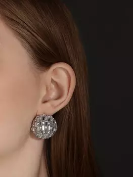 Серьги со стразами qf