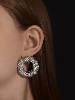 Серьги со стразами qf