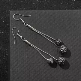 Серьги висячие со стразами