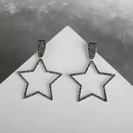 Серьги висячие со стразами