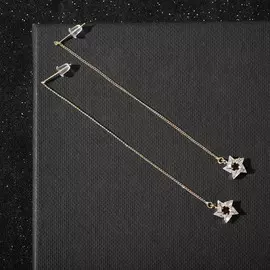 Серьги висячие со стразами