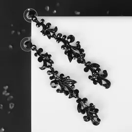 Серьги висячие со стразами