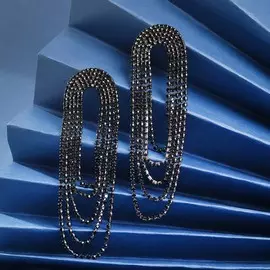 Серьги висячие со стразами