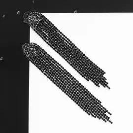 Серьги висячие со стразами