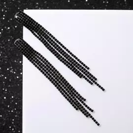 Серьги висячие со стразами