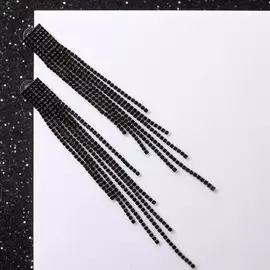 Серьги висячие со стразами