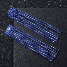 Серьги висячие со стразами