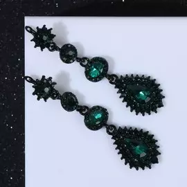 Серьги висячие со стразами