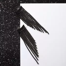 Серьги висячие со стразами