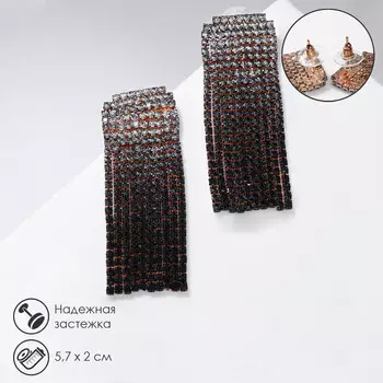 Серьги висячие со стразами