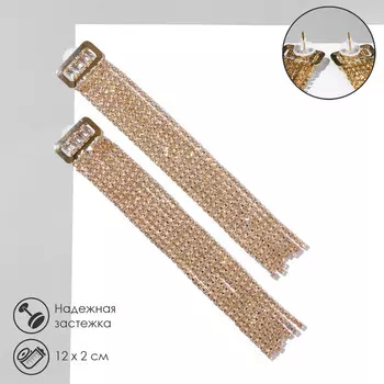 Серьги висячие со стразами