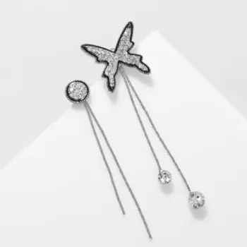 Серьги висячие со стразами