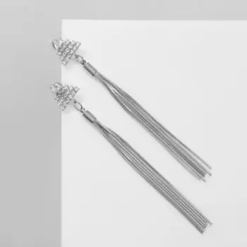 Серьги висячие со стразами