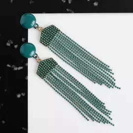 Серьги висячие со стразами