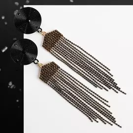 Серьги висячие со стразами